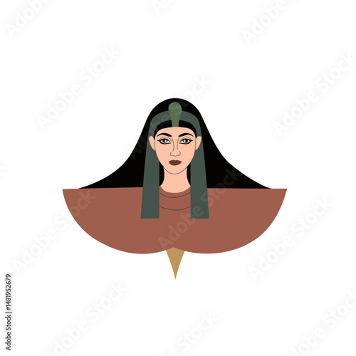 Isis goddess peeking, Ancient