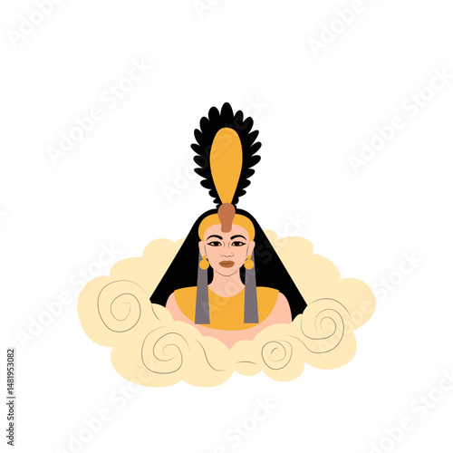 Ma’at goddess peeking, Egyptian