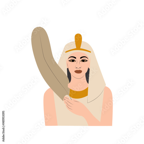 Ma’at goddess peeking, Ancient