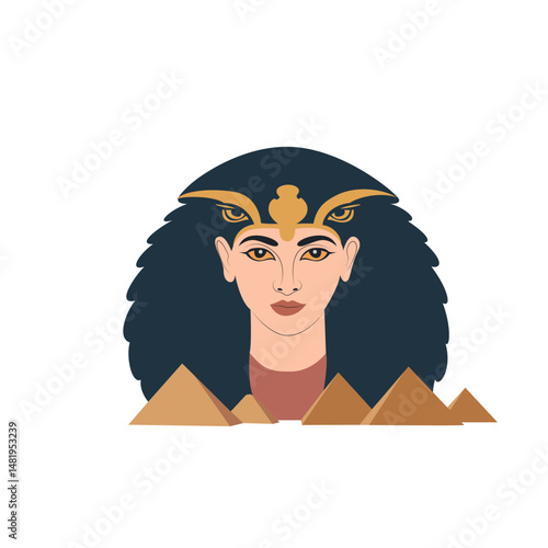Meretseger goddess peeking,