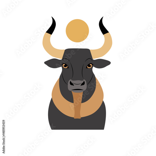 Mnevis god peeking, Black Bull,