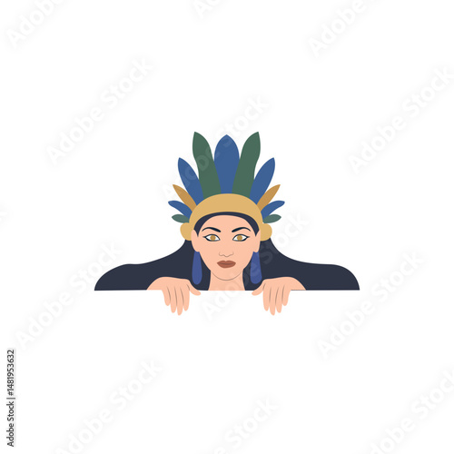 Mut goddess peeking, Mother of