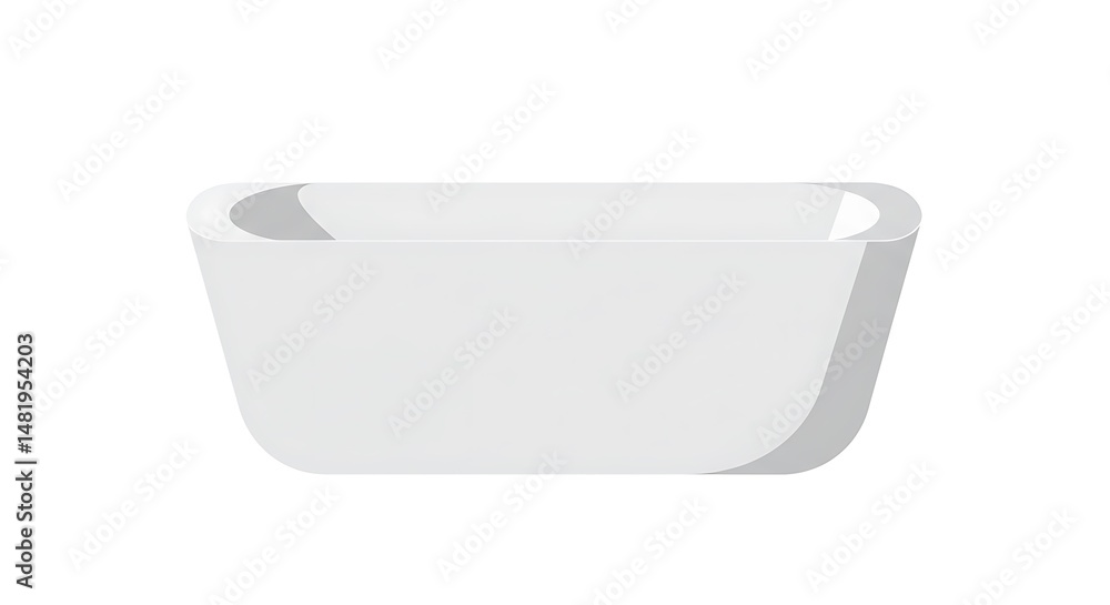 Modern White Bathtub Design in Minimalist Style Modern White Bathtub Design in Minimalist Style