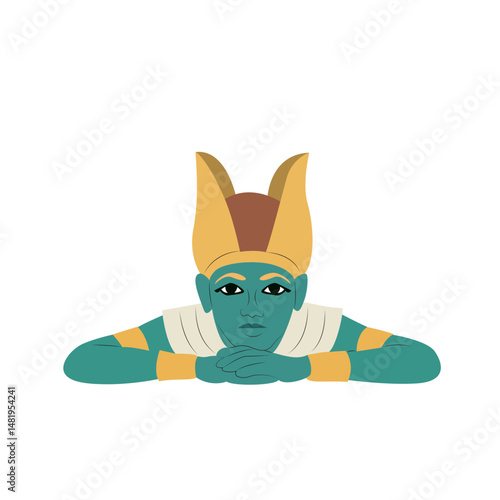 Osiris god peeking, Ancient