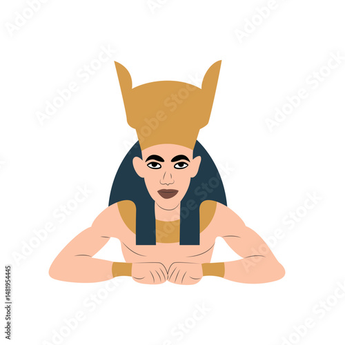 Ptah god peeking, Egyptian