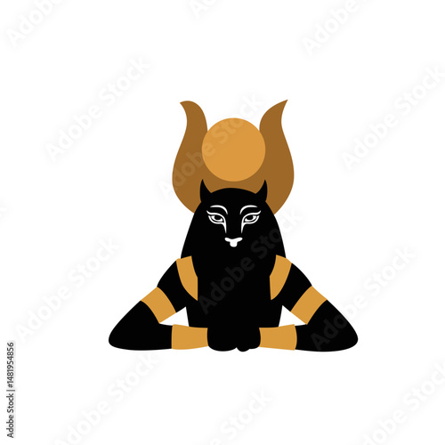 Sekhmet god, goddess peeking,