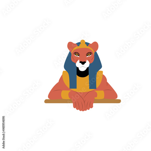 Sekhmet god, goddess peeking,