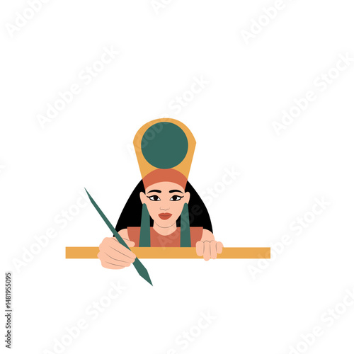 Serqet goddess peeking, Egyptian