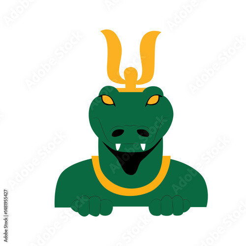 Sobek god peeking, Ancient