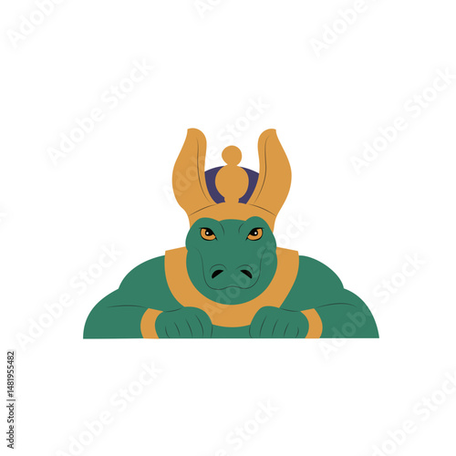 Sobek god peeking, Ancient