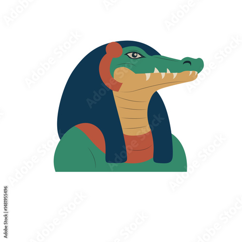 Sobek god peeking, Ancient