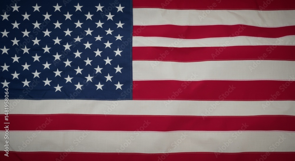 Fototapeta premium American Flag Background: Red White and Blue