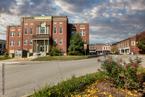 Elizabethtown, Kentucky historic downtown main business area and court