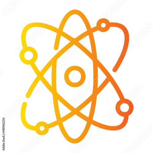 atom Line Gradient Icon