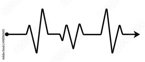 Heart line icon. Life line icon vector. Heartbeat Line on white background. Healthy and Medical concept. Heart pulse icon, symbol. Vector illustration.