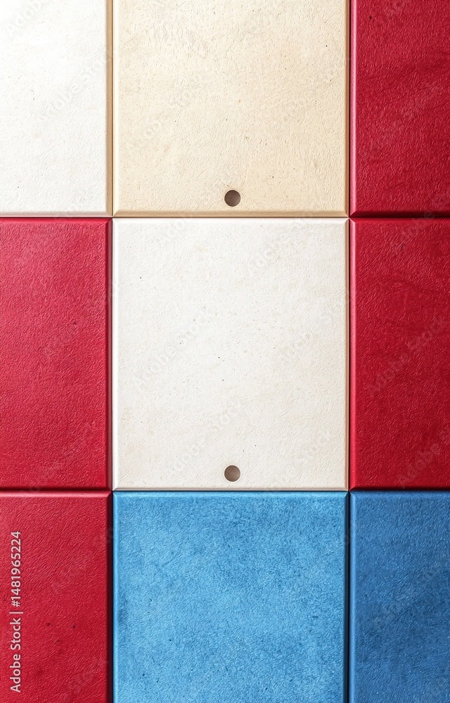 Fototapeta premium red and white fabric texture background