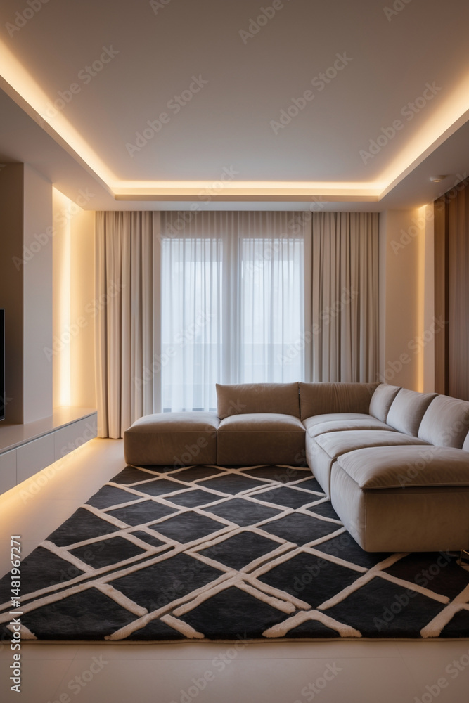 Fototapeta premium modern living room with sofa