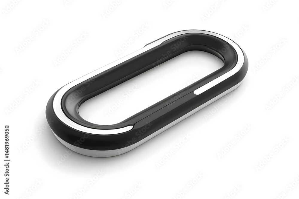 Metallic carabiner closeup Metallic carabiner closeup