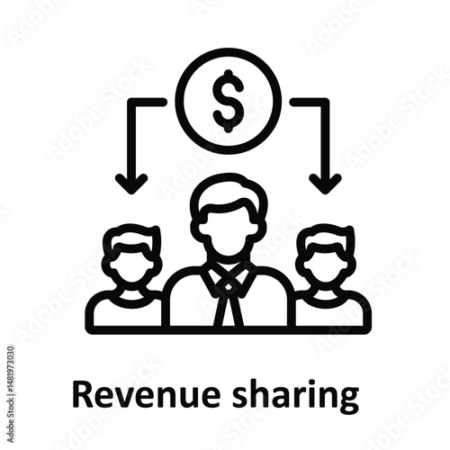 Revenue sharing Vector icon which can easily modify or edit
