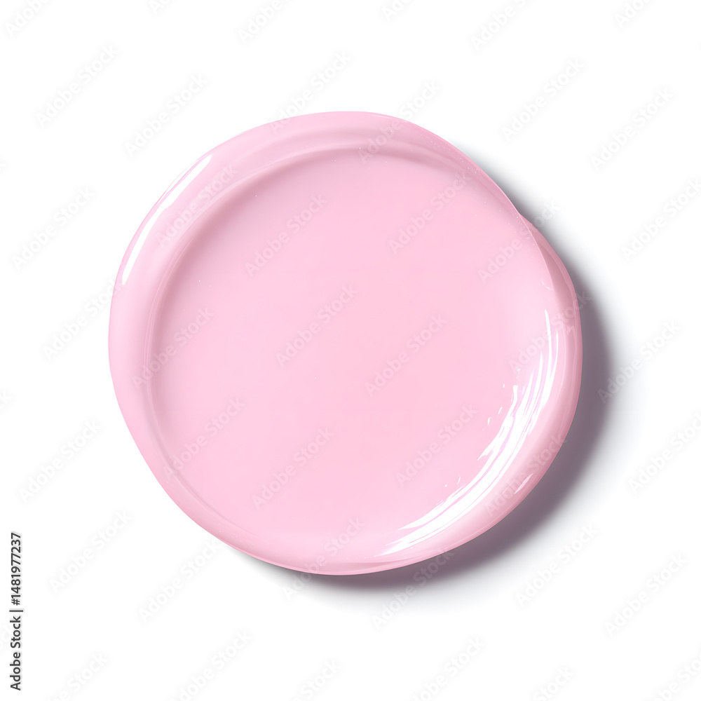 Pink Face gel swatch in the shape of a circle on white background
Pink Face gel swatch in the shape of a circle on white background
