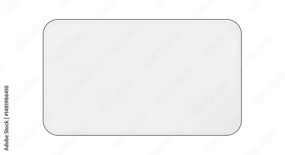 Blank White Card with Rounded Corners Mockup Blank White Card with Rounded Corners Mockup