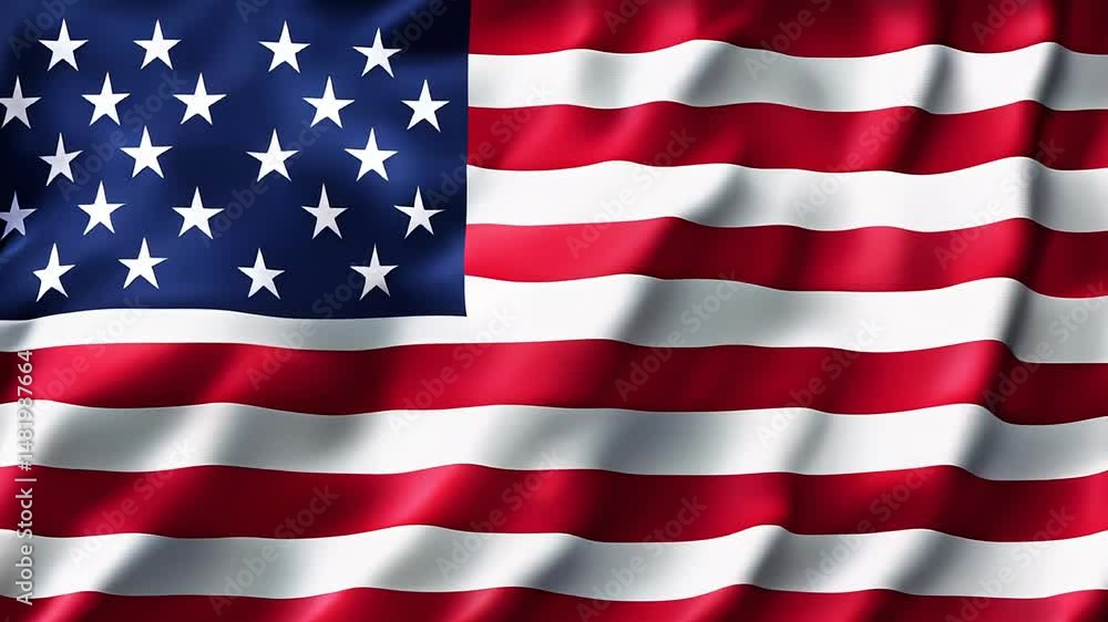 The American flag waving in the wind, showcasing the iconic stars and stripes proudly. The American flag waving in the wind, showcasing the iconic stars and stripes proudly.