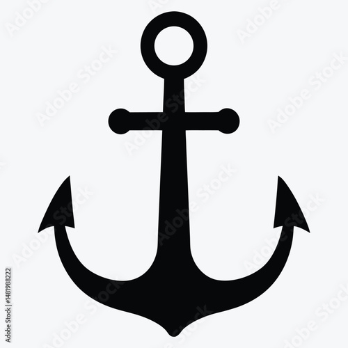 Classic Anchor Icon – Nautical Maritime Symbol PNG Vector