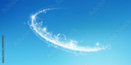 Shiny Realistic Soap Bubbles Collection. Floating Light Bubbles with Rainbow Glow and Glossy Texture on Transparent Background for Beauty, Hygiene, Fun, or Kids Design and Decoration