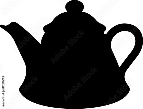 Tea pot icon in flat style. isolated on transparent background Tea kettle or teapot sign and symbol.