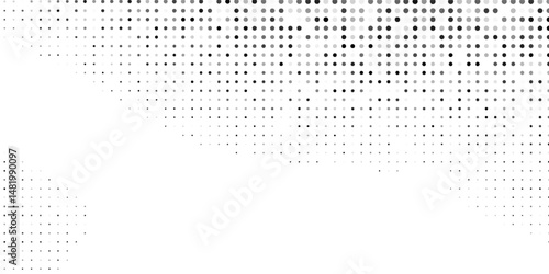 Grunge halftone gradient background. Faded grit noise texture. White and black sand wallpaper. Retro pixelated backdrop. Anime or manga style comic overlay abstract modern simple