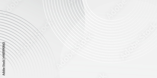 White geometric abstract background overlap layer on bright space with lines effect decoration. Modern graphic design element abstract modern nice design