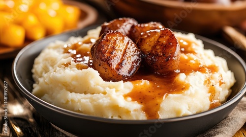 A plate of mashed potatoes thatâ€™s secretly made of sweet, mashed cake.