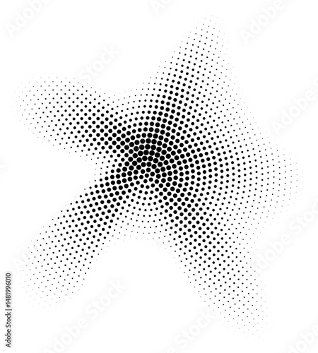 Abstract background halftone pattern, vector illustration and flat design.