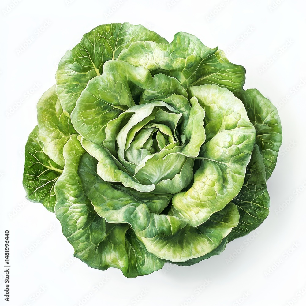 Obraz premium Lettuce on a white background