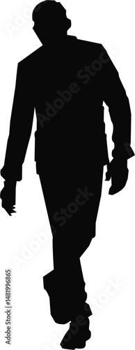 Zombie man pose silhouette