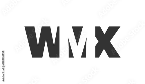 WMX logo design. Initial letter W M X bold font style for tech startups, consulting, corporate branding. Creative company name, headlines typography identity, trendy logotype.