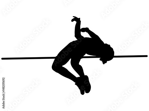 olympic high jump silhouette