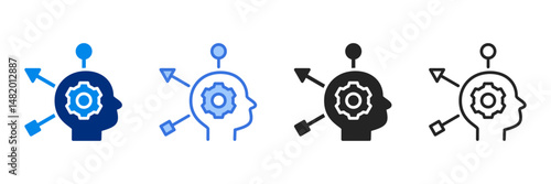 Skill  Icon Set Multiple Style Vector Illustration 
