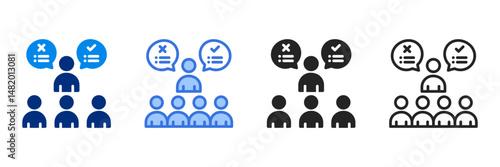 Rules  Icon Set Multiple Style Vector Illustration 