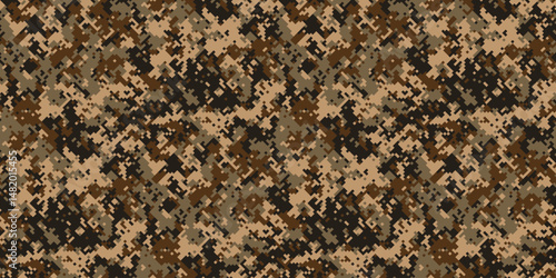 Desert camouflage pattern texture.  Perfect for backgrounds, military designs, or tactical themes.  This seamless digital print evokes a sense of concealment and strategy.