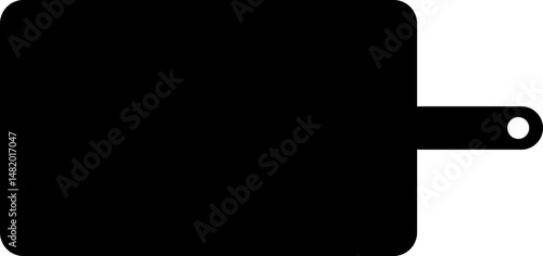 The cutting board icon. Chopping Board symbol. Black Vector isolated on transparent background. Kitchen tool for cooking, web and app. Food and vegetable, cut symbol