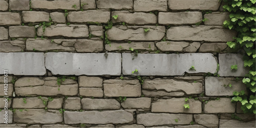 Grey plaster facade house wall with dark cracks