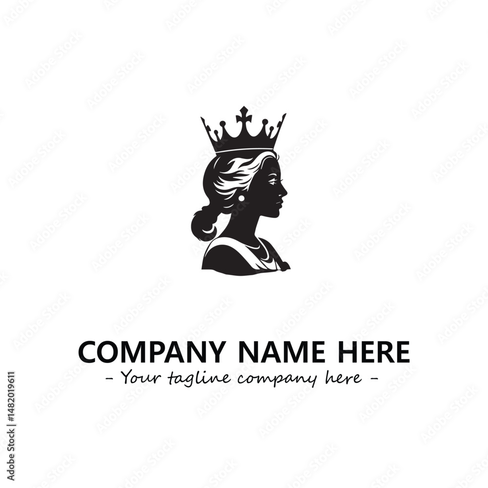 Head of queen logo company design vector illustration Head of queen logo company design vector illustration