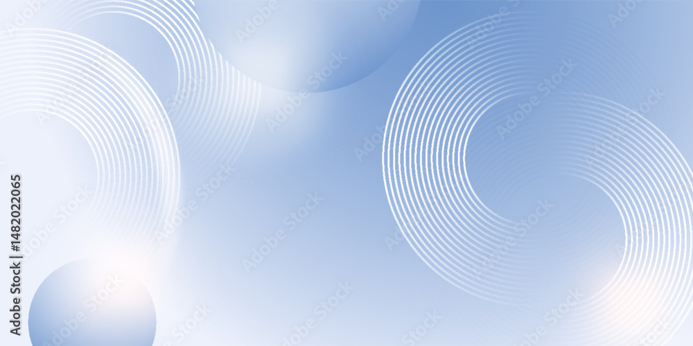 Fototapeta premium Abstract blue background with soft gradients and circular line patterns, modern and clean design ideal for technology, business, or presentation use.