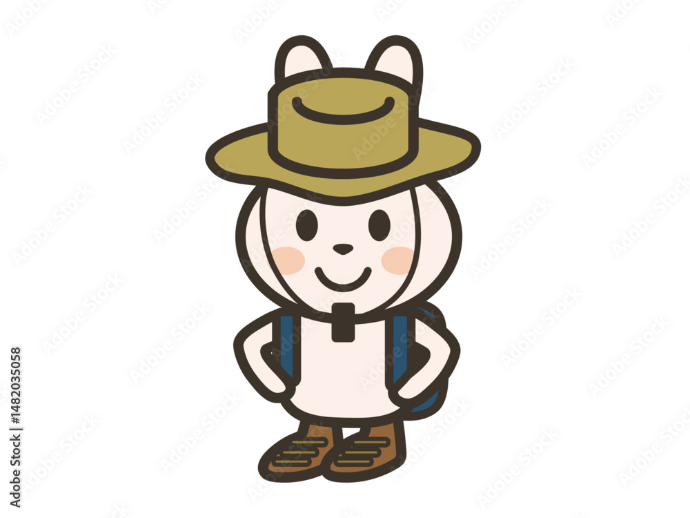 アウトドアウェアを着たかわいいうさぎさんのイラスト2 アウトドアウェアを着たかわいいうさぎさんのイラスト2