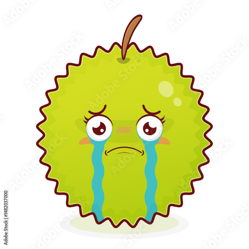 durian scared face cartoon cute