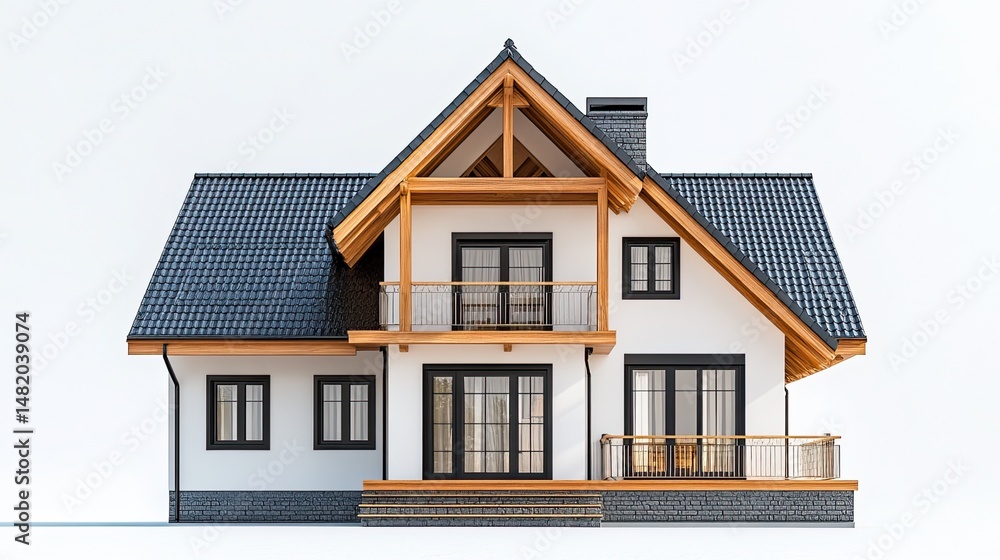 A house isolated on white, symbolizing a real estate concept. A house isolated on white, symbolizing a real estate concept.