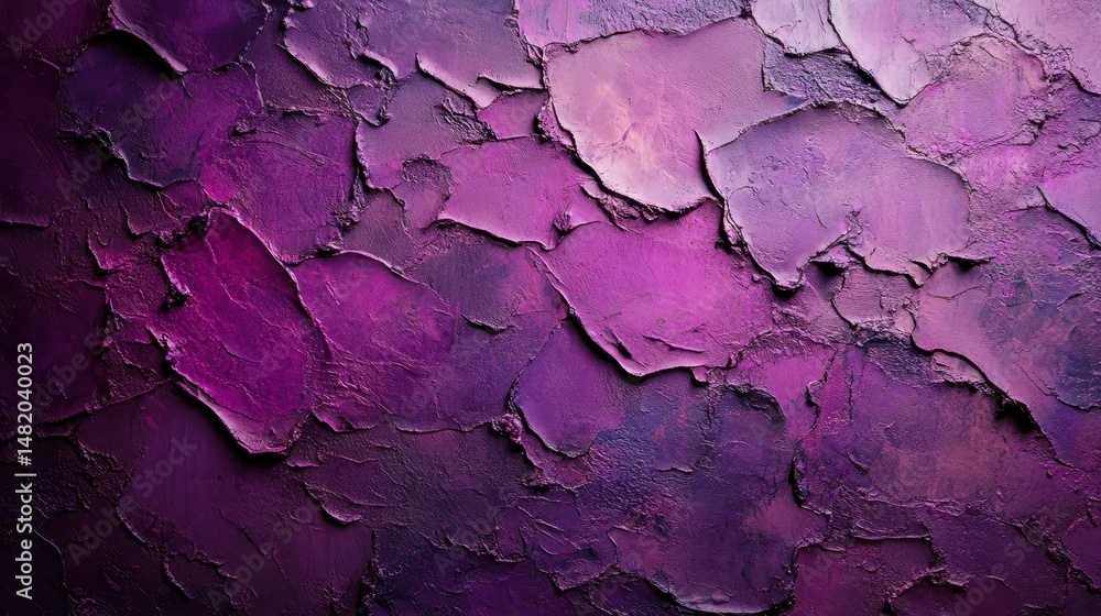 Obraz premium Textured purple abstract wall art with layered plaster effect