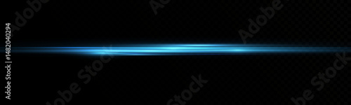  Blue Speed Lines and Light Streaks with Flash Effect. Fast Motion Trails, Night Light Flow, Glowing Blue Beam and Futuristic Blur Streak Overlay on Transparent Background for Tech Design
