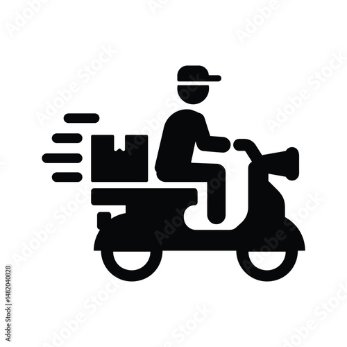 Scooter delivery icon